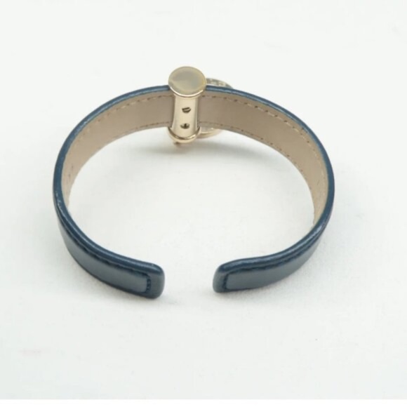 100% Authentic BVLGARI Leather Tag Cuff Bracelet - Picture 11 of 12